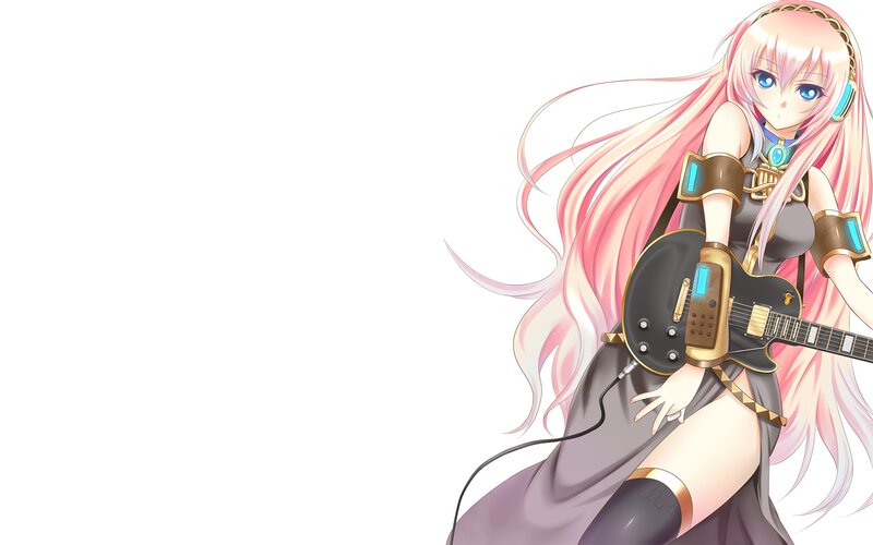 anime girl with guitar
