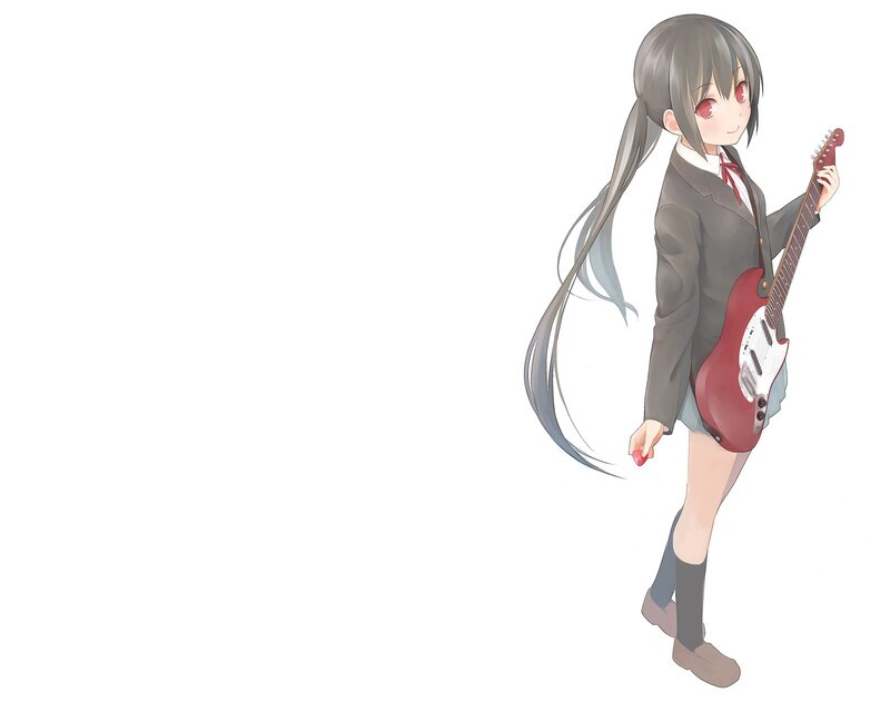 anime girl with guitar