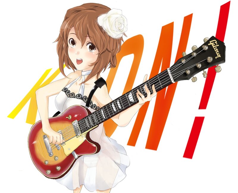 anime girl with guitar
