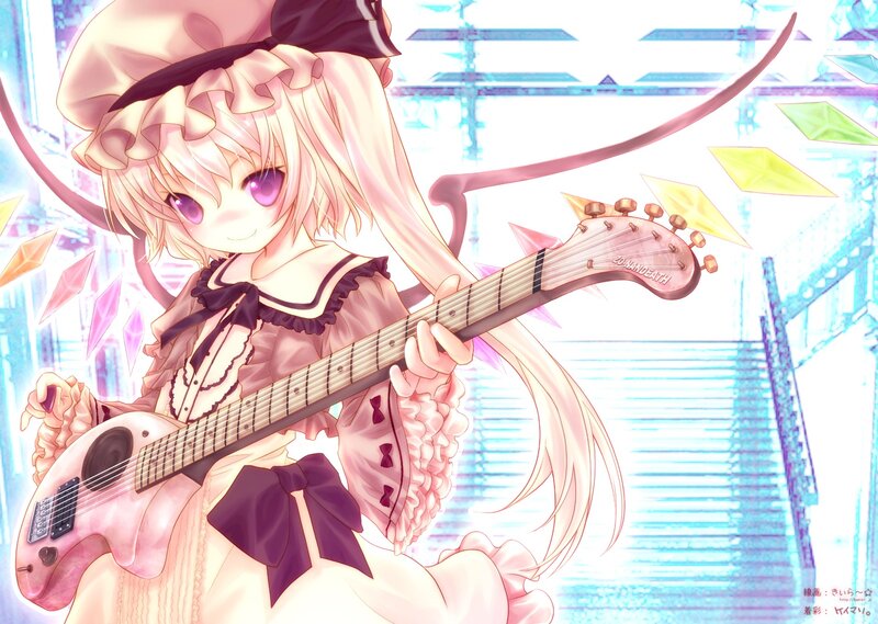 anime girl with guitar