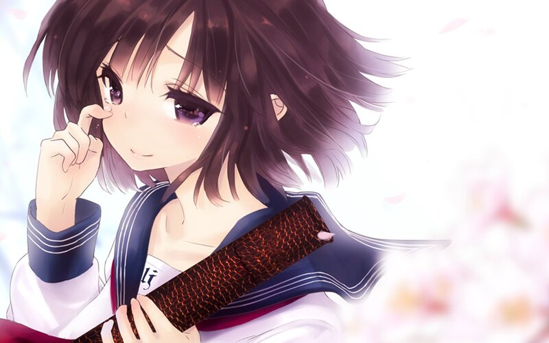anime girl with guitar