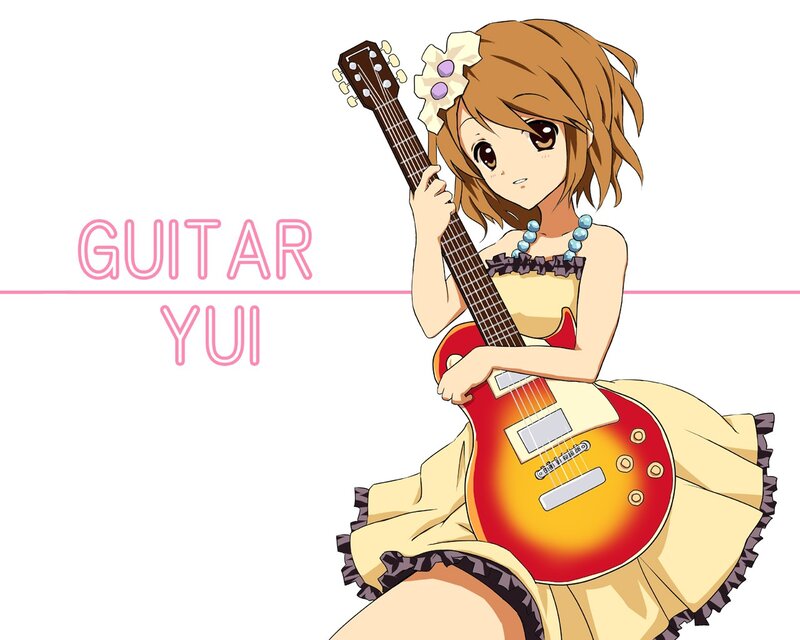 Anime girl with guitar