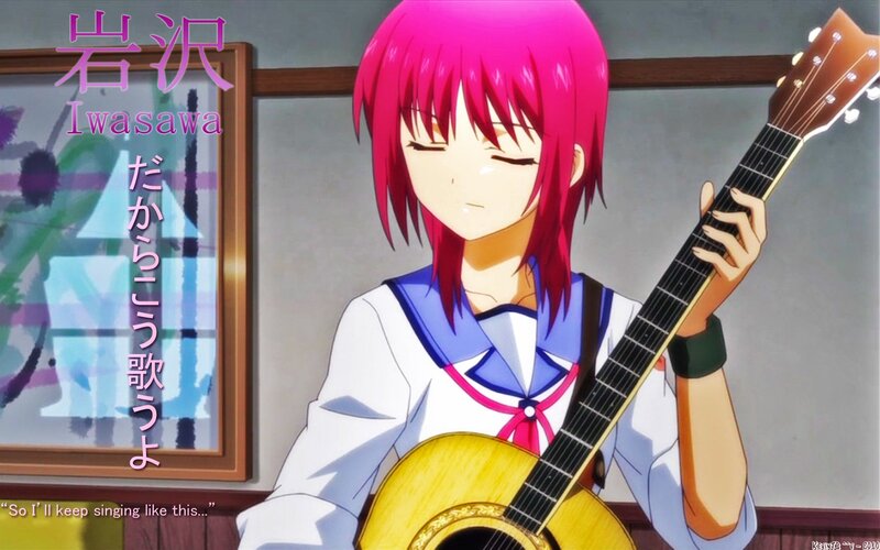anime girl with guitar