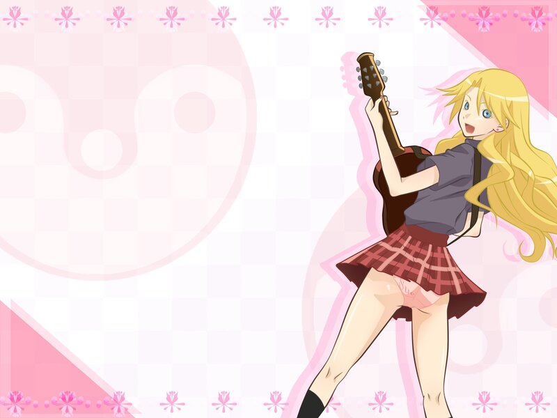 anime girl with guitar