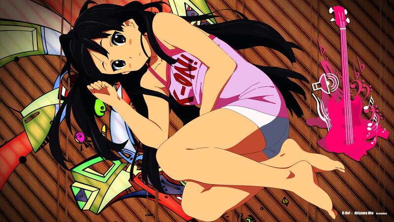 Anime girl with guitar