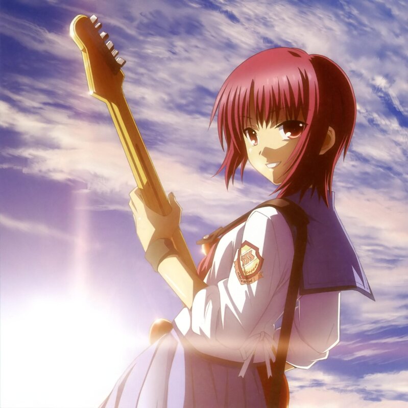 anime girl with guitar