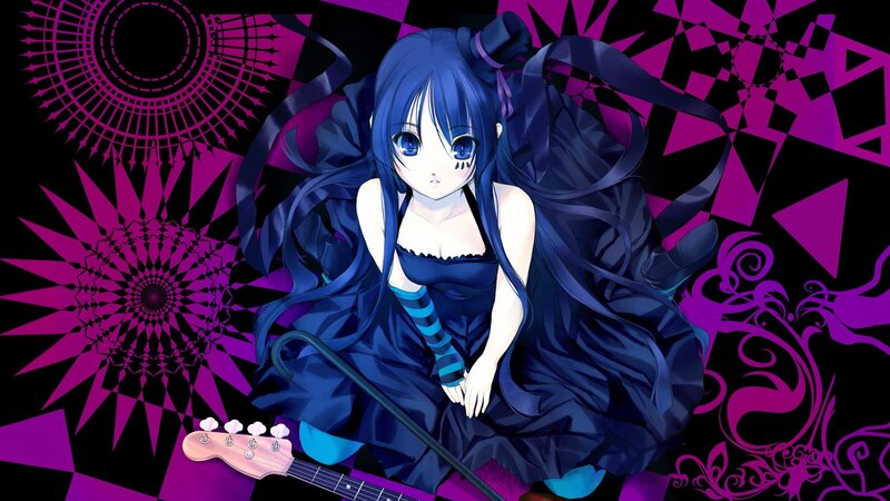 anime girl with guitar