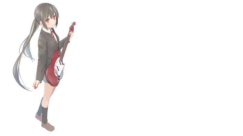 anime girl with guitar
