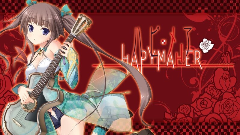 anime girl with guitar