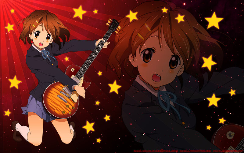 Anime girl with guitar