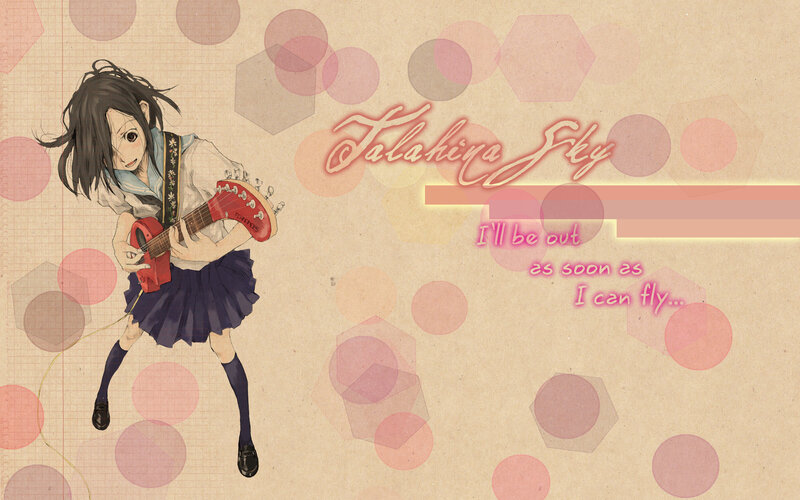 Anime girl with guitar