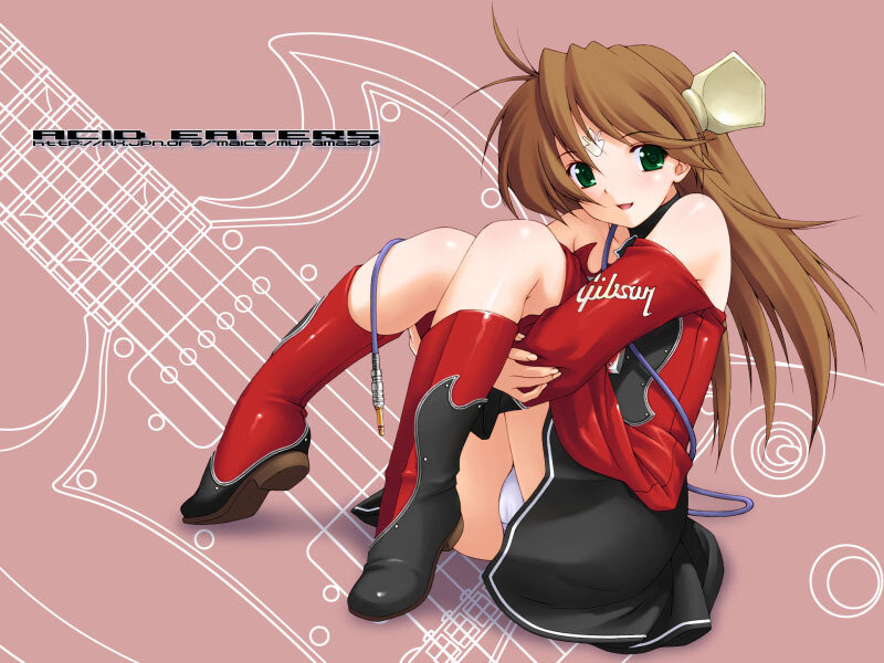 Anime girl with guitar