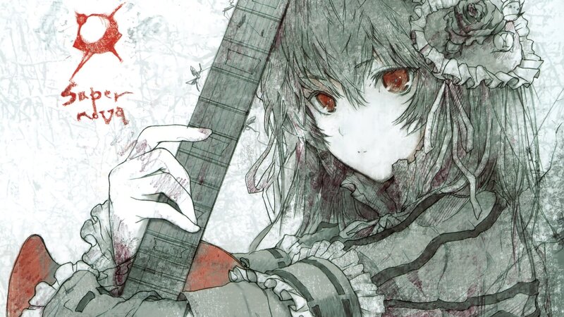 anime girl with guitar