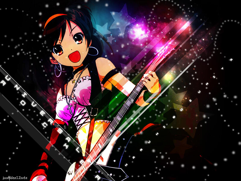 anime girl with guitar