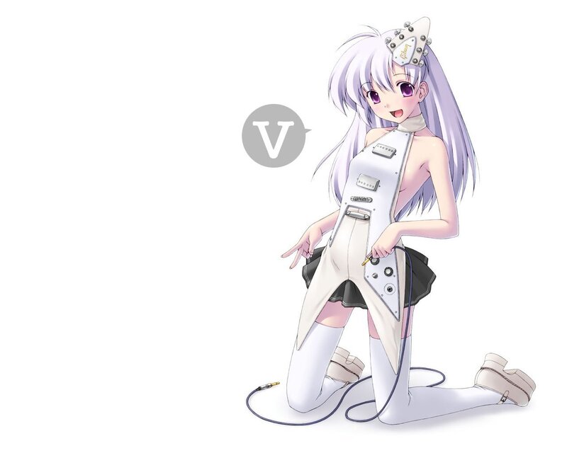 anime girl with guitar