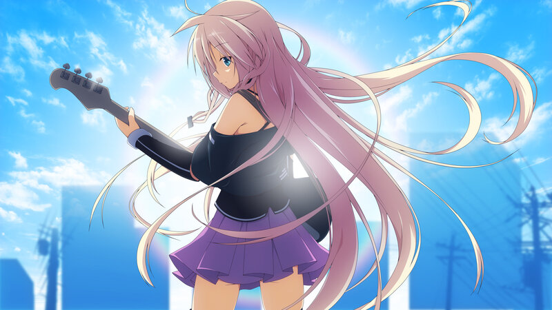 anime girl with guitar