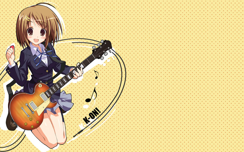 anime girl with guitar