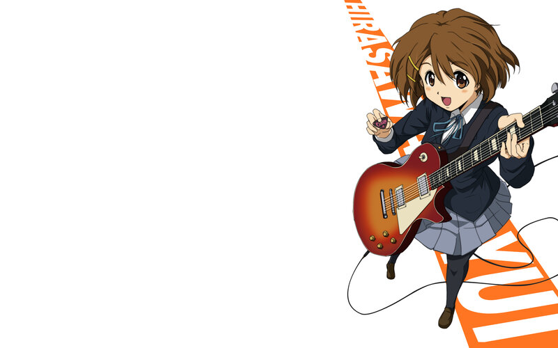 anime girl with guitar