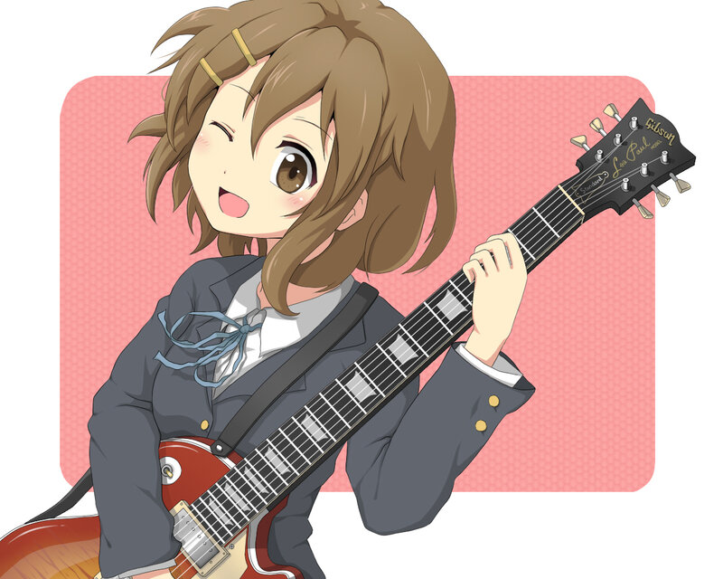 anime girl with guitar
