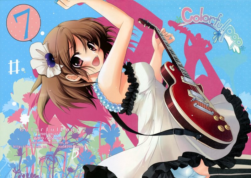 Anime girl with guitar