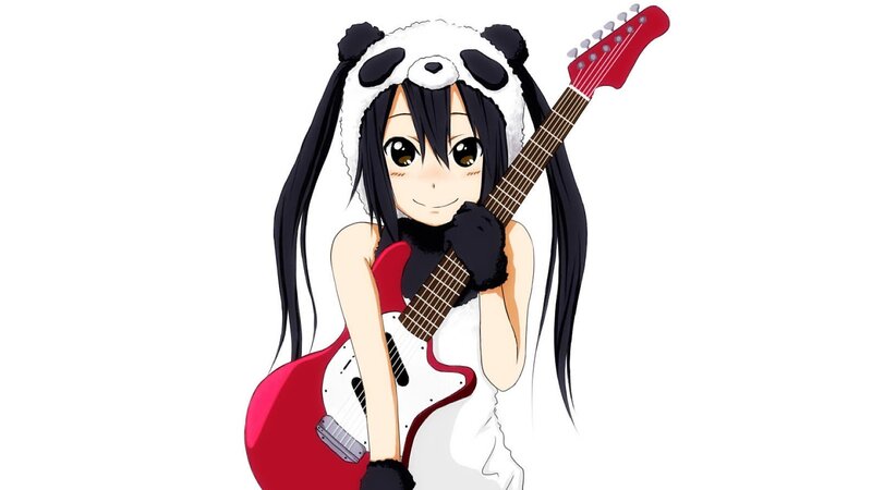 anime girl with guitar
