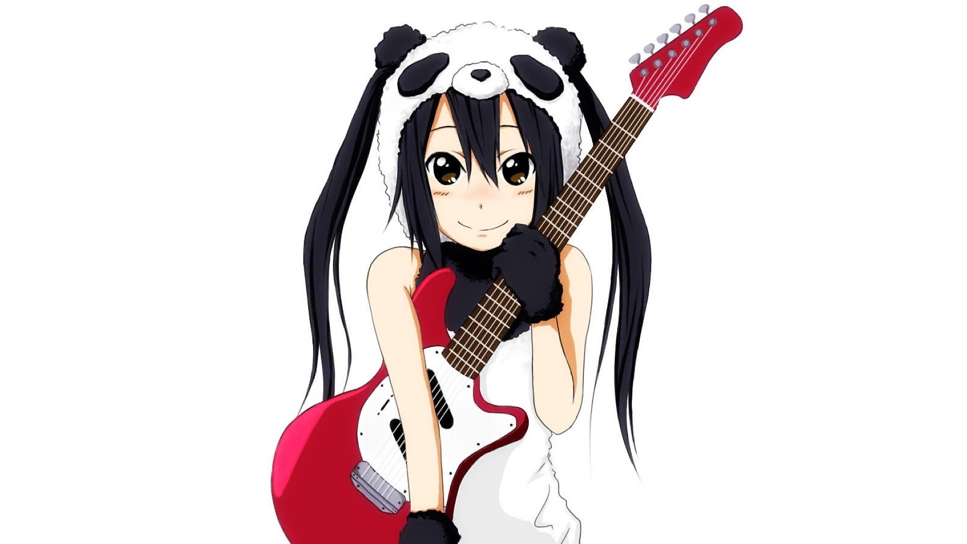anime girl with guitar