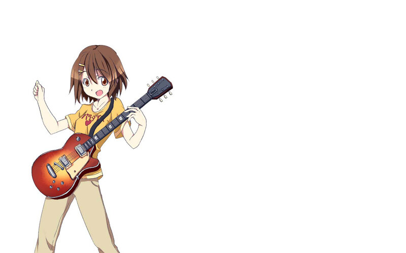 anime girl with guitar
