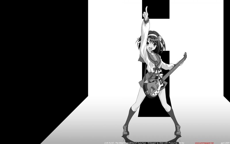 Anime girl with guitar