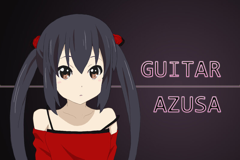 anime girl with guitar
