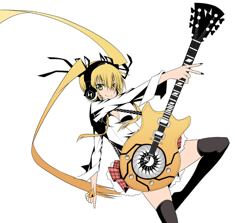 anime girl with guitar