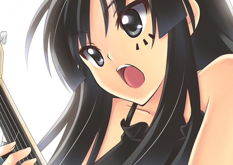 anime girl with guitar