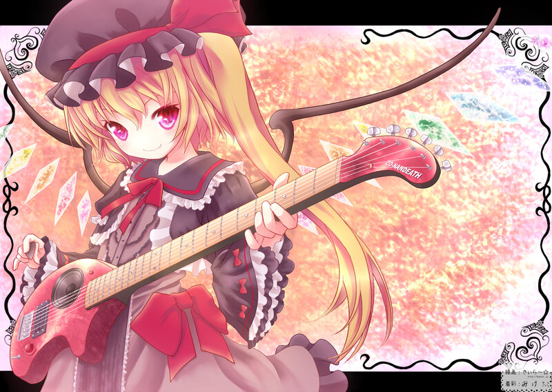 anime girl with guitar