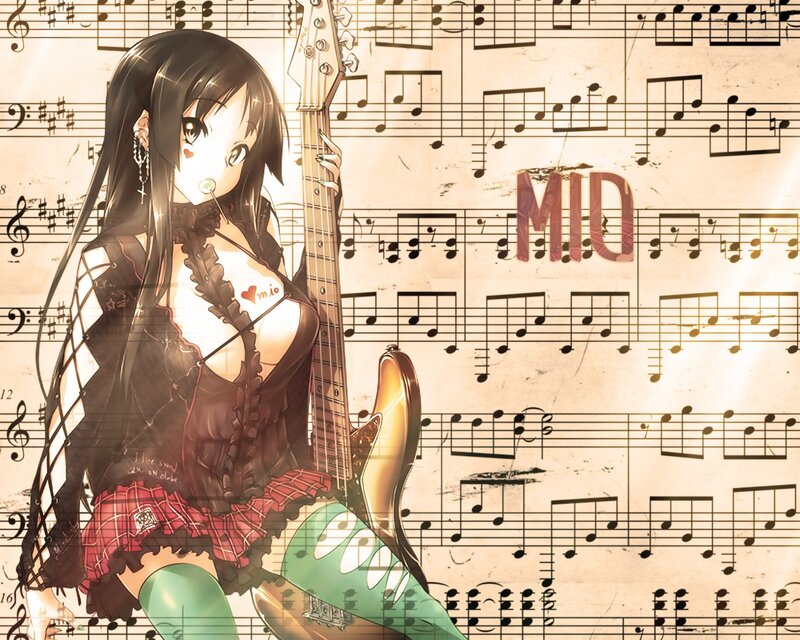 anime girl with guitar