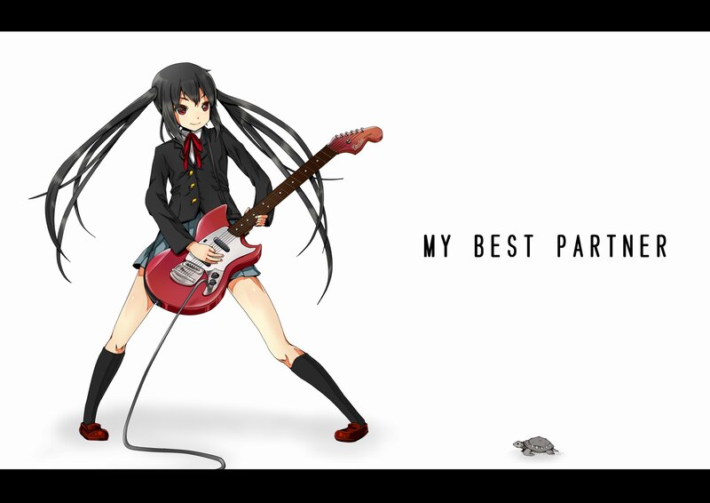 anime girl with guitar