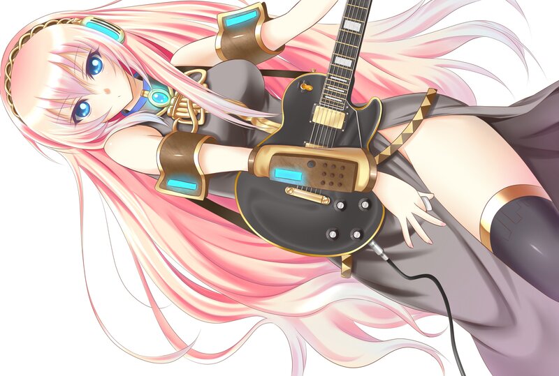 Anime Girl with Guitar — Pink, Dynamic