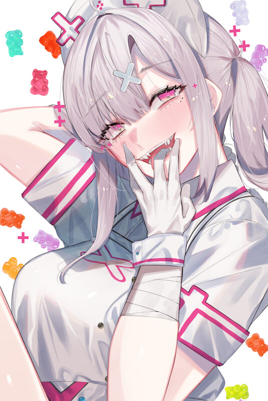 Anime Girl with Gummy Bears