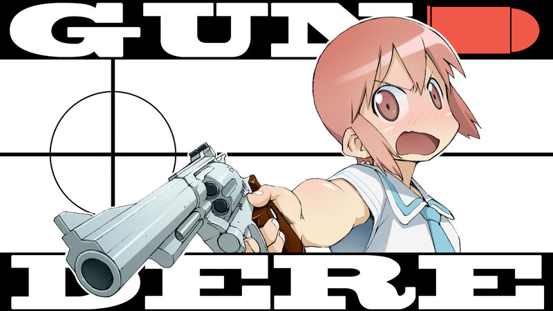 anime girl with gun