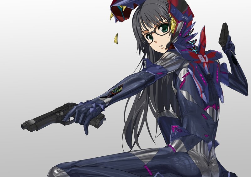 anime girl with gun