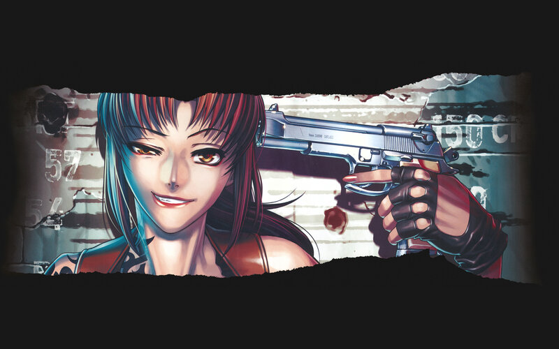 anime girl with gun