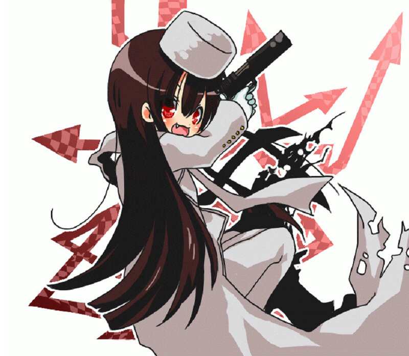 anime girl with gun