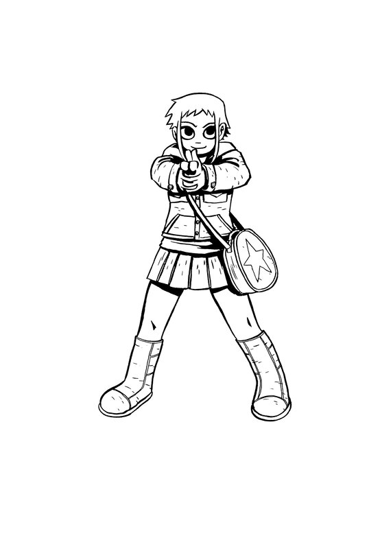 anime girl with gun