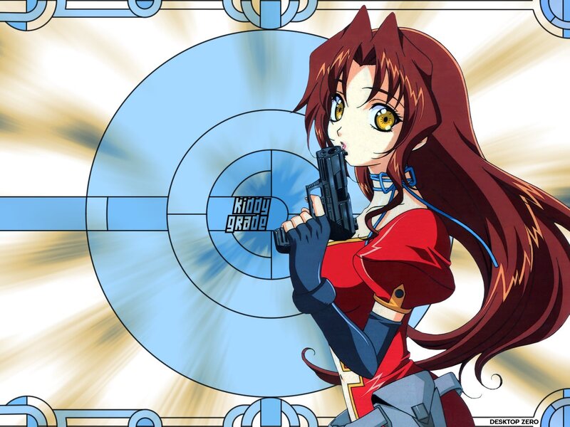 anime girl with gun