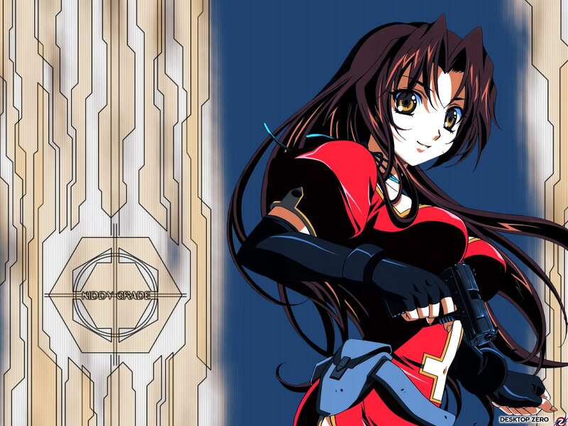anime girl with gun
