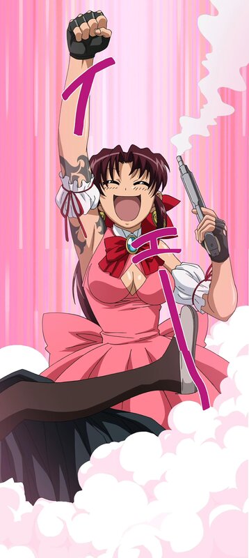 anime girl with gun