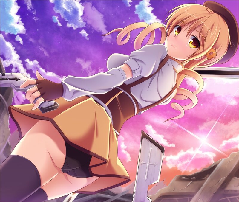 anime girl with gun