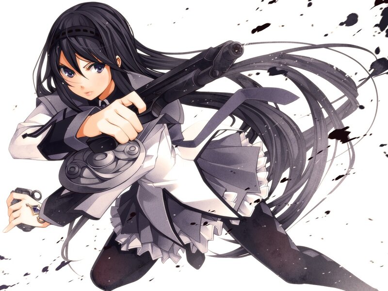 anime girl with gun