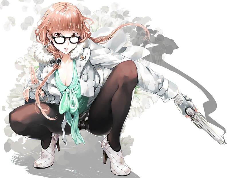 anime girl with gun