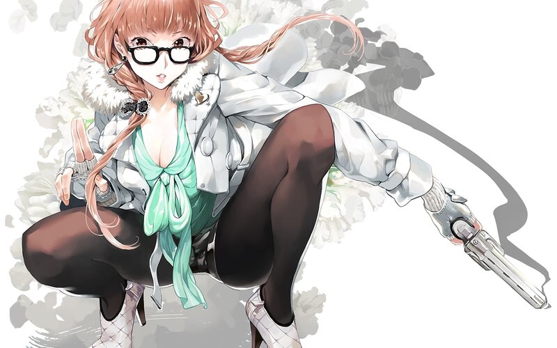 anime girl with gun