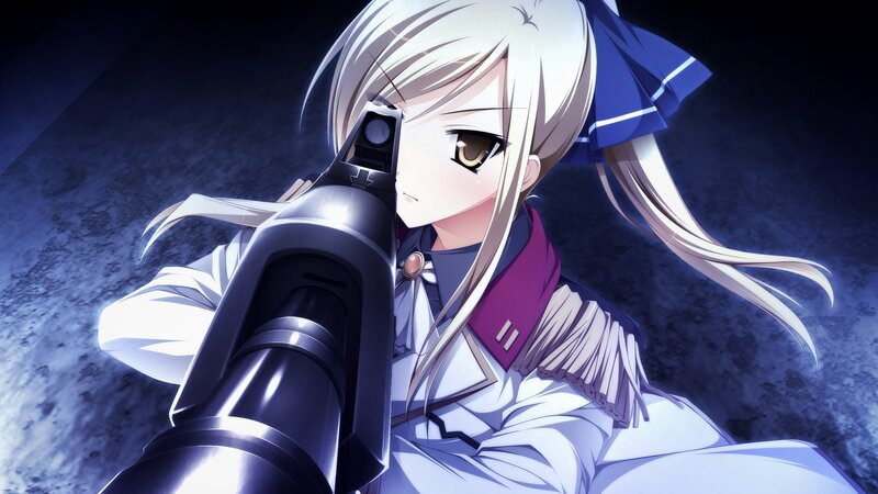 anime girl with gun