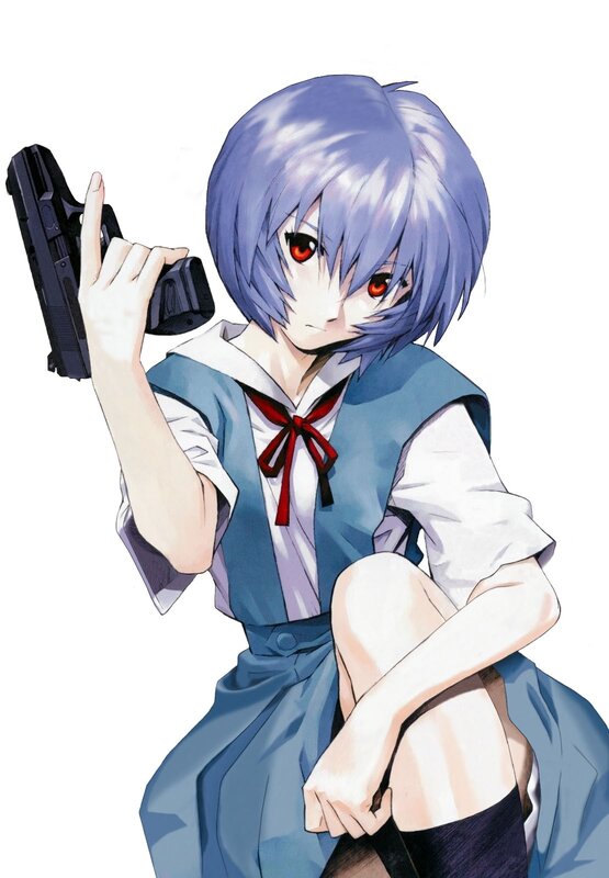 anime girl with gun